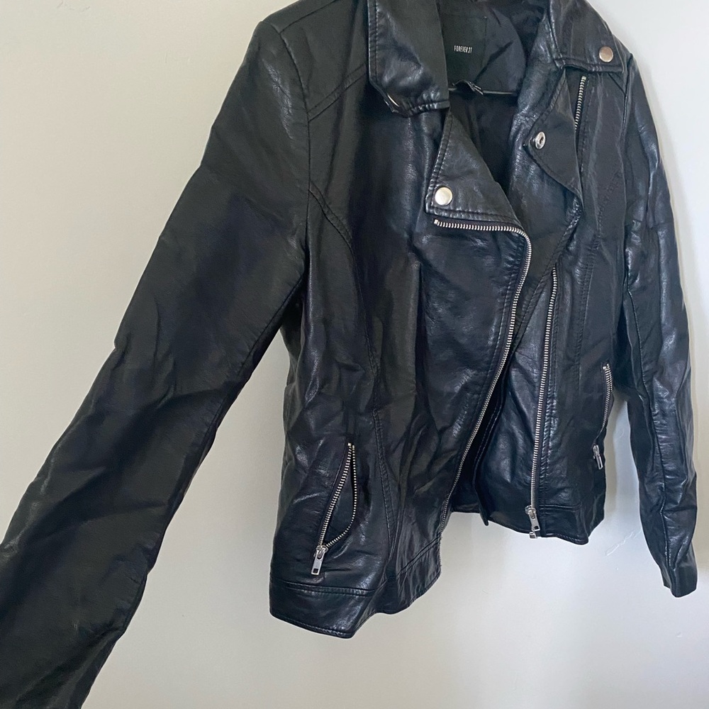 Leather Jacket - Forever 21